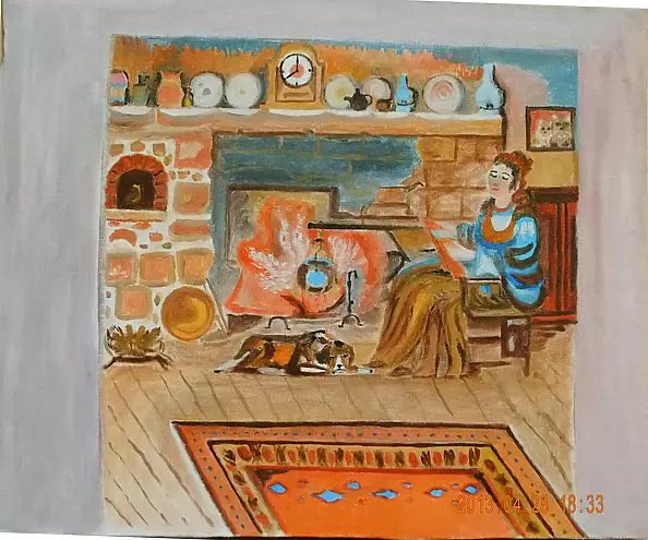 Marianna Wloka - Dama przy kominku