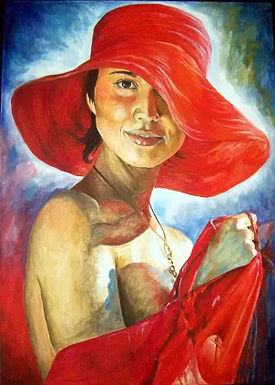 Maciej Porębny - Dama w kapeluszu