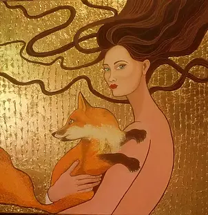 Aleksandra Gaweł Krajska - Lady with a fox