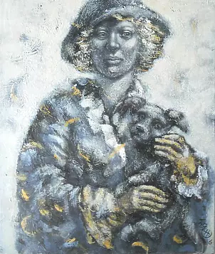 Natalia Stefanova - Lady with dog