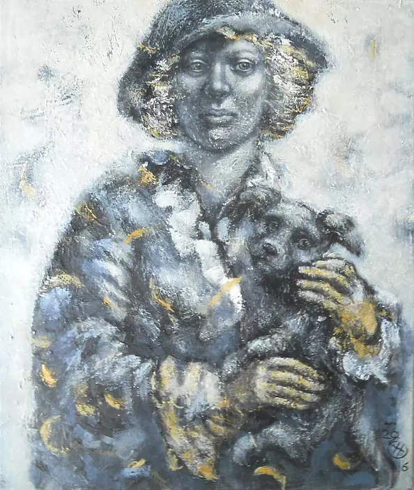 Natalia Stefanova - Lady with dog