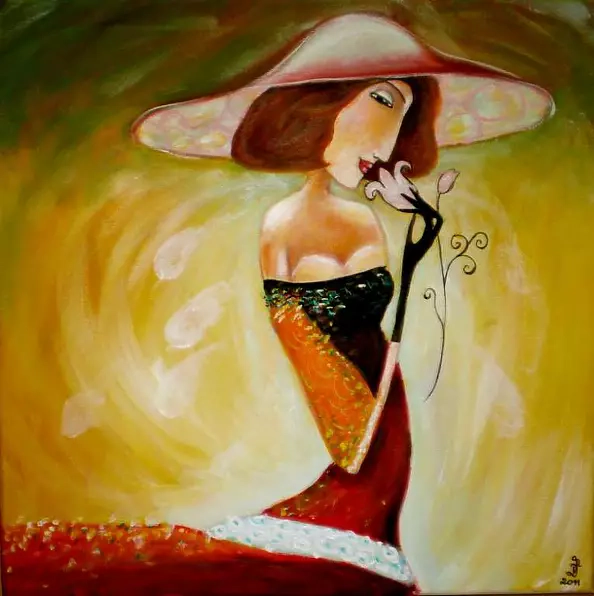 Anna Pietrzyk - Lady with pink tulip