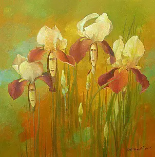 Krzysztof Łozowski - Lady irises in Łozowsko Big II