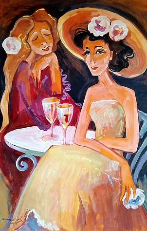 Anna Borcz - Ladies in the cafe