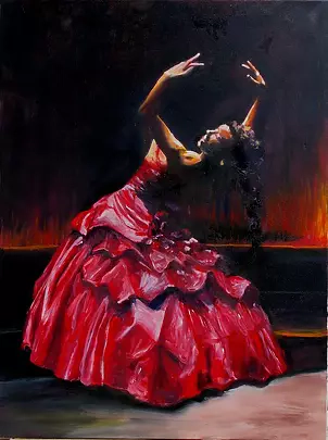   - Dancer in a red dress