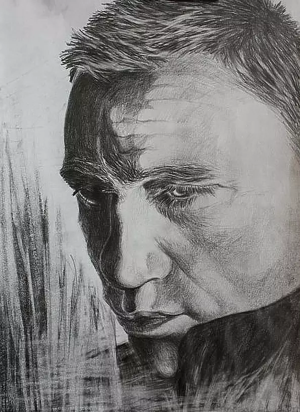 Agnieszka Kurlenda - Daniel Craig pencil drawing