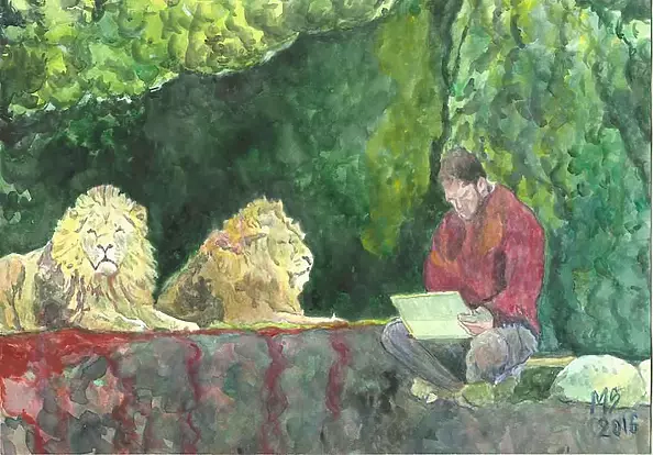 Marzena Salwowska - Daniel in the lion's cave