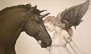Michael Parkes -  Dark Unicorn 