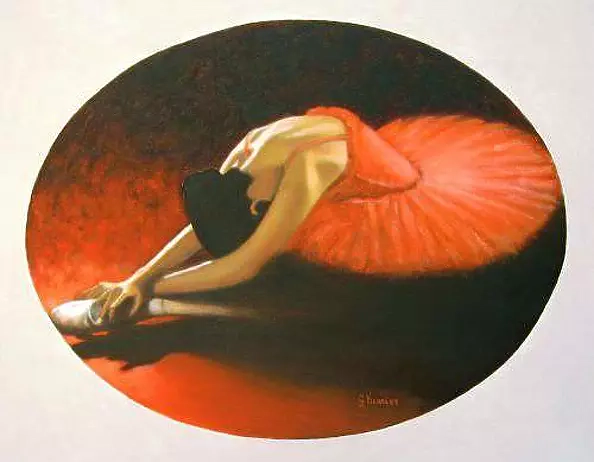 Gaetano Vicari - The death of a swan in red