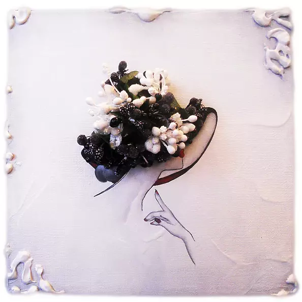 Yuliya Strizhkina - Decorative 3D (Volume) Oil painting - The Lady In A Hat