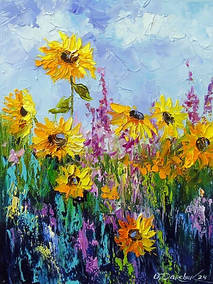 Olha Darchuk - Decorative sunflowers