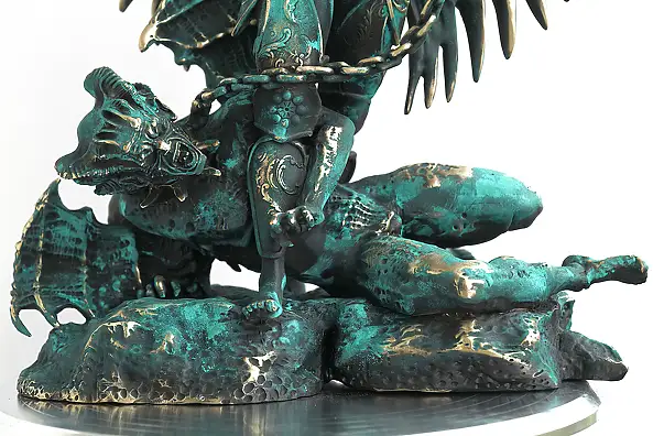 Krzysztof Plonka - Decretation Divinorum 6/9  rzeźba  Archangel Michael vs Lucifer Sculpture