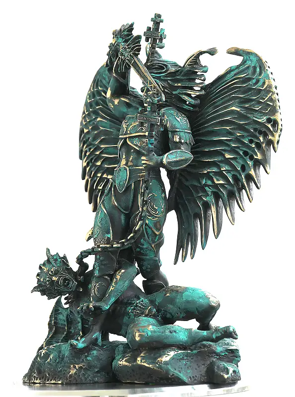 Krzysztof Plonka - Decretation Divinorum 6/9  rzeźba  Archangel Michael vs Lucifer Sculpture