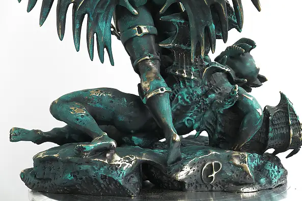 Krzysztof Plonka - Decretation Divinorum 6/9  rzeźba  Archangel Michael vs Lucifer Sculpture