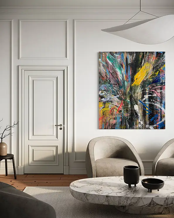Szymon Hołubowski, , Acrylic painting, Mixed media - canvas, 120 x 140