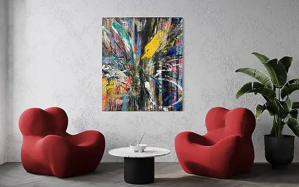 Szymon Hołubowski, , Acrylic painting, Mixed media - canvas, 120 x 140