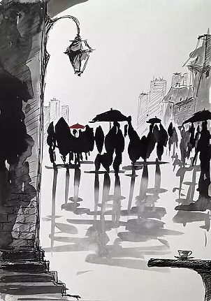 Adriana Laube - „Regen in der Altstadt“