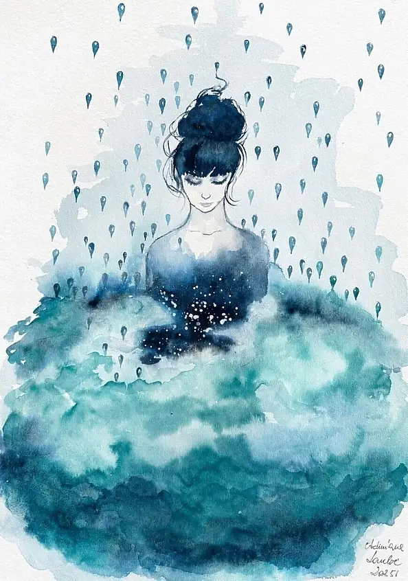 Adriana Laube, "Rain in me", Watercolors - paper, 30 x 42