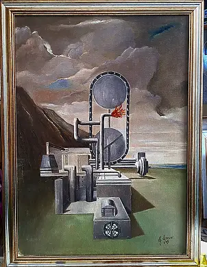 Giovanni Greco, Deus ex machina#2, Obraz olejny - płótno, 50 x 70