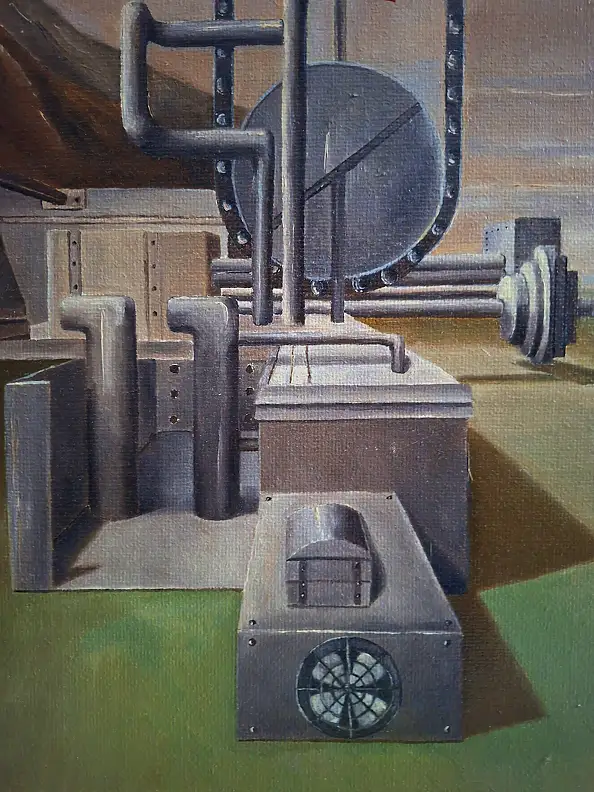 Giovanni Greco, Deus ex machina # 2, Oil painting - canvas, 50 x 70