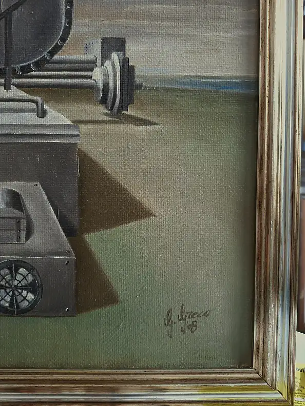 Giovanni Greco, Deus ex machina # 2, Oil painting - canvas, 50 x 70