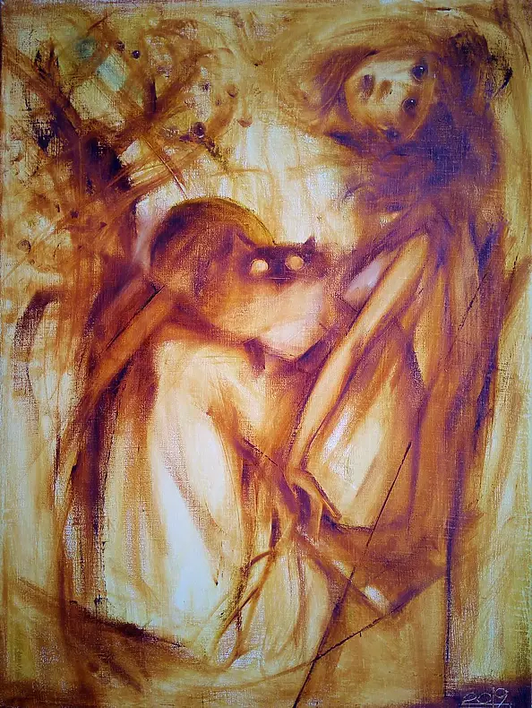 Simakov Vladimir - Девочка с котиком