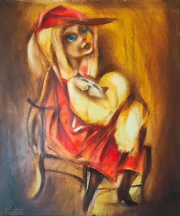 Simakov Vladimir - Девочка с котиком