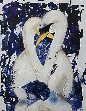 Ewa Mościszko, Devotion, Obraz akrylowy - płótno, 55 x 75
