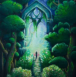 Grazyna Federico, Die Kathedrale, Acrylgemälde - Leinwand, 60 x 80