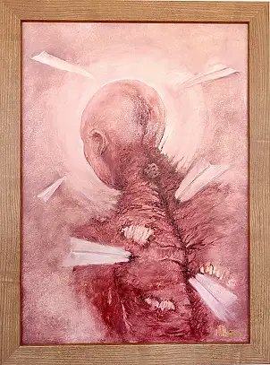 Marcin Szywała, Dobre i złe wiadomości, Obraz olejny - płyta, 50 x 70