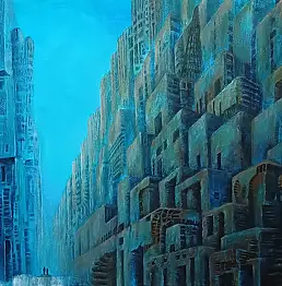 Paula Staniec, Jusqu'où s'étend votre mur ?, Aquarelles - toile, 70 x 50