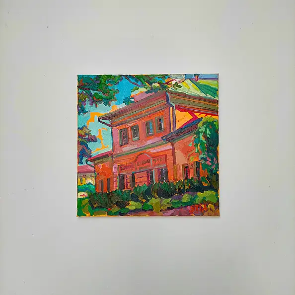 Anastasiia Kurkova, Dom Klezmera, Obraz olejny - płótno, 40 x 40