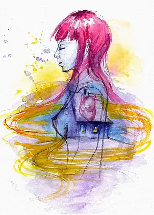 Adriana Laube, "Haus", Aquarelle, Weitere - Papier, 30 x 42