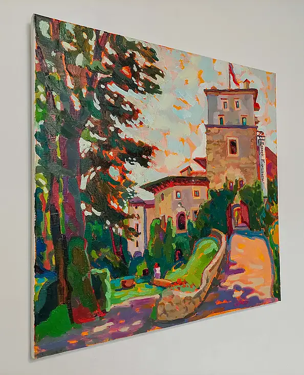 Anastasiia Kurkova, Ukryty zamek, Obraz olejny - płótno, 50 x 50