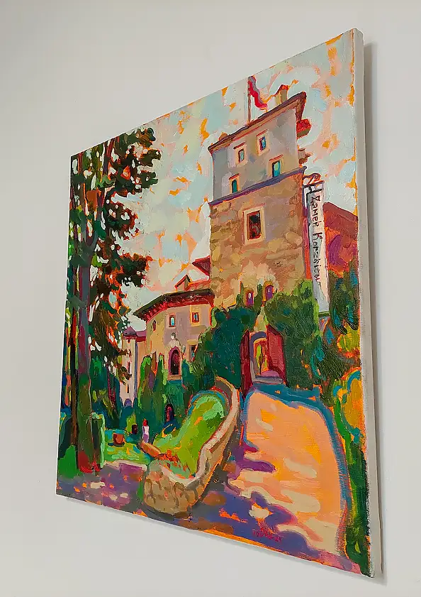 Anastasiia Kurkova, Ukryty zamek, Obraz olejny - płótno, 50 x 50