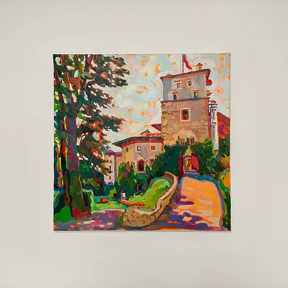 Anastasiia Kurkova, Ukryty zamek, Obraz olejny - płótno, 50 x 50