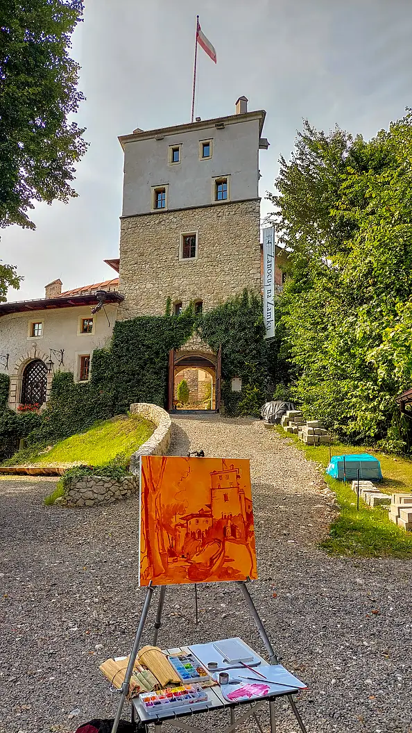 Anastasiia Kurkova, Ukryty zamek, Obraz olejny - płótno, 50 x 50