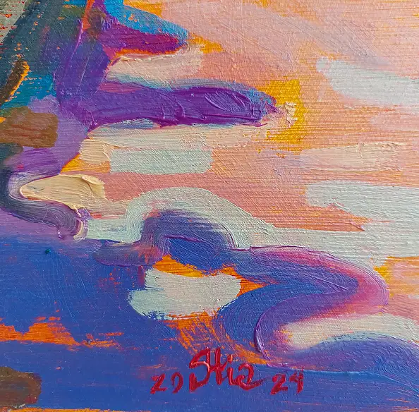 Anastasiia Kurkova, Ukryty zamek, Obraz olejny - płótno, 50 x 50