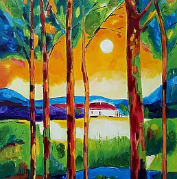 Ewa Boińska - House under the golden sky