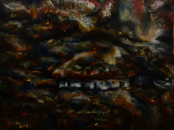 Drozdova Mariia - House in the mountains. Autumn