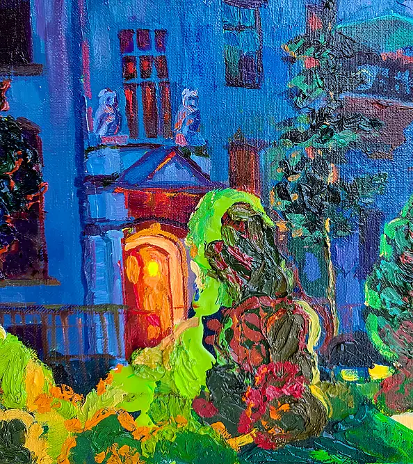 Anastasiia Kurkova, Dom z Sówkami, Obraz olejny - , 60 x 50