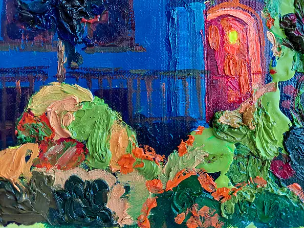 Anastasiia Kurkova, Dom z Sówkami, Obraz olejny - , 60 x 50