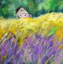 Krystyna Piotrowska - Cottage surrounded by nature