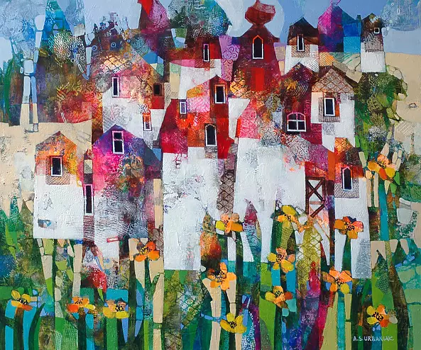 Alicja Słaboń Urbaniak - Cottages on a meadow