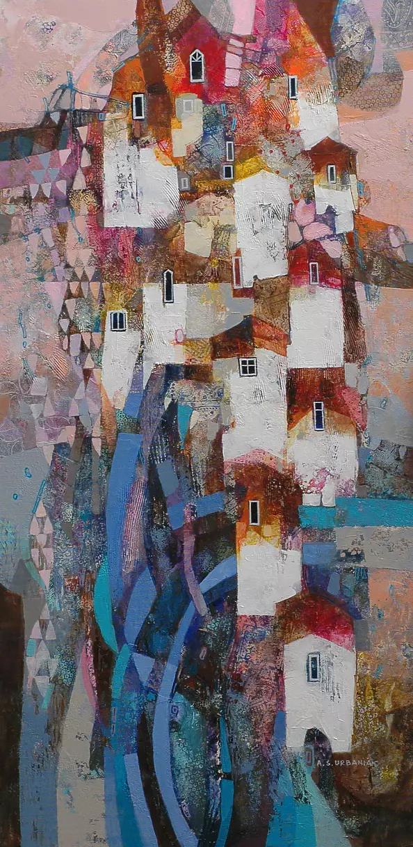 Alicja Słaboń Urbaniak - Houses over a waterfall