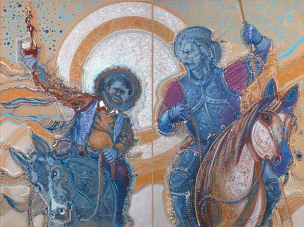 Krzysztof Trzaska - "Don Quixote" diptych - two paintings