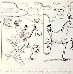 Czesław Tumielewicz, Дон Кихот и художник,  - , 30 x 20
