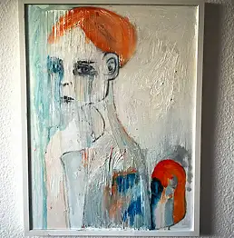 Kvila Bristenia, "Донна бабочка", 73 × 53, Kvila Bristenia, Масляная картина - Інше, 73 x 53