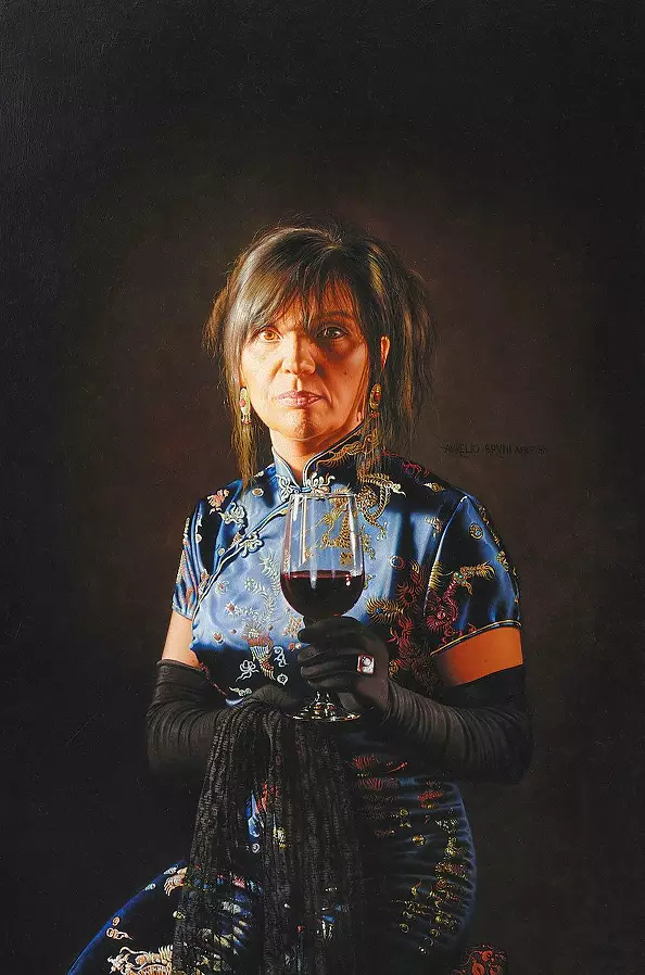 Aurelio Bruni - Donna con Kimono