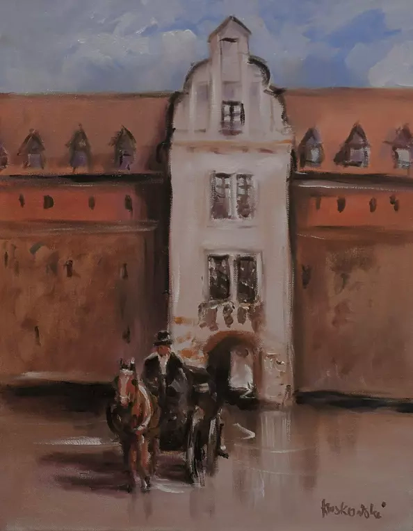 Krzysztof Kloskowski - Dorożka na zamku w Bytowie